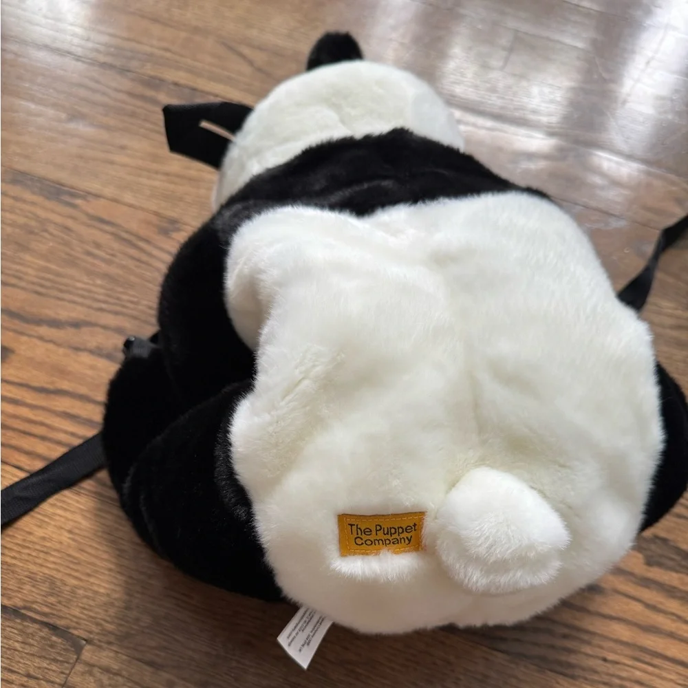 The Puppet Company Plush Panda Backpack – Soft Stuffed Animal Bag—Like New